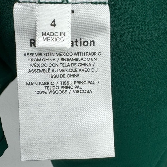 Reformation Smocked Twilight Midi Dress Sleeveless Emerald Green Size 4 NWOT - Picture 10 of 12